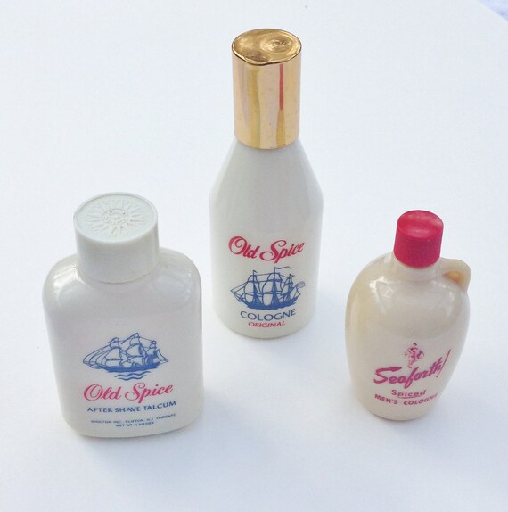 Old Spice Bottles Seaforth Brand Mens After by RetroMarketplace