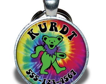 Pet ID Tag - Grateful Dead Dancing Bear *Inspired*