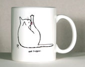 Cat Mug - Funny Cat Mug - Spit Happens