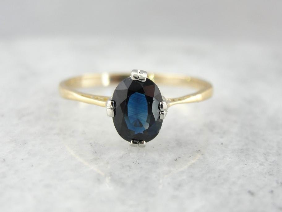 Midnight Blue: Australian Sapphire Engagement Or by MSJewelers