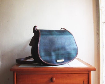 Vintage YSL straw knit with leather trim purse pouch by sunfafa  