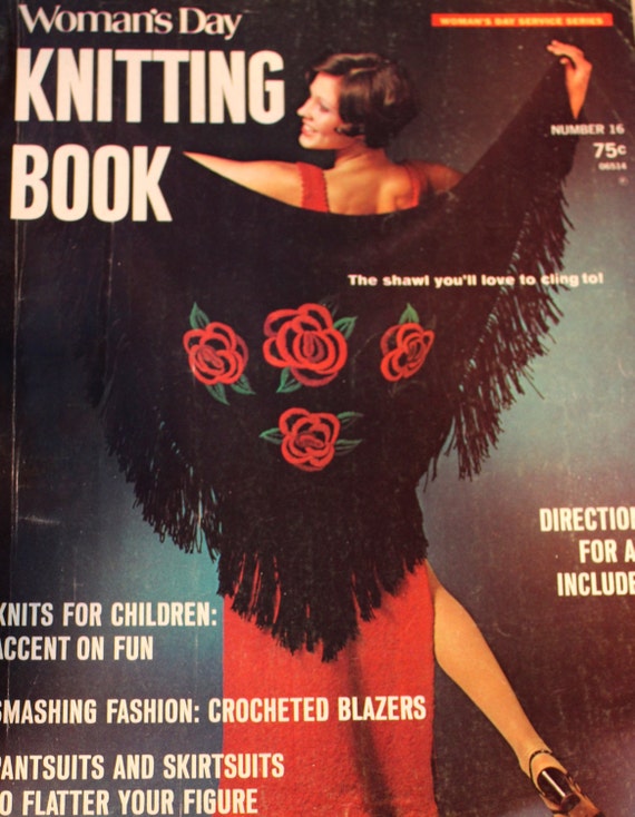 Vintage Woman's Day Knitting Book Magazine 1970s no. 16