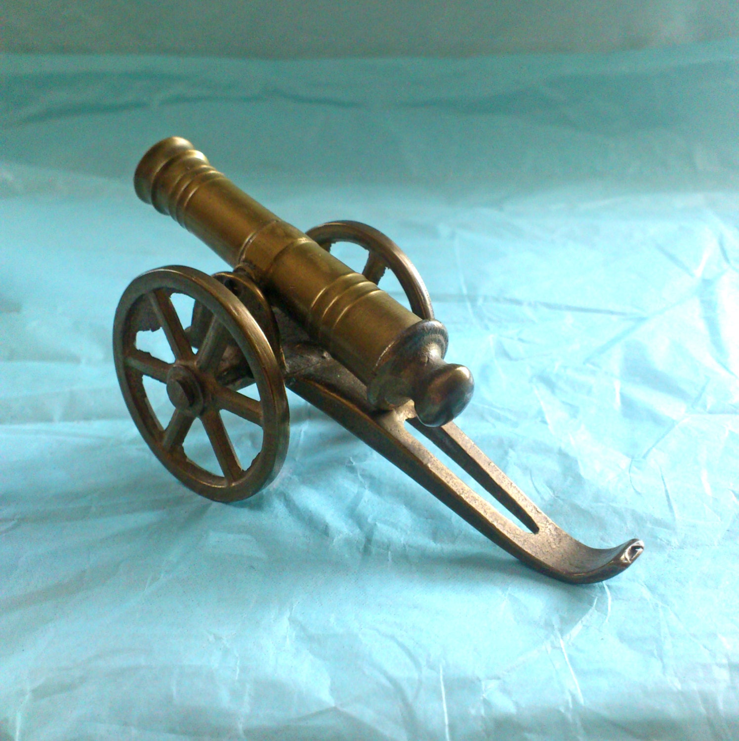 Vintage Collectible Heavy Brass Cannon Model