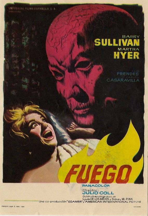 Fuego movie poster - by Julio Coll from 1964 F.C -7 - il_570xN.663843184_gdoo