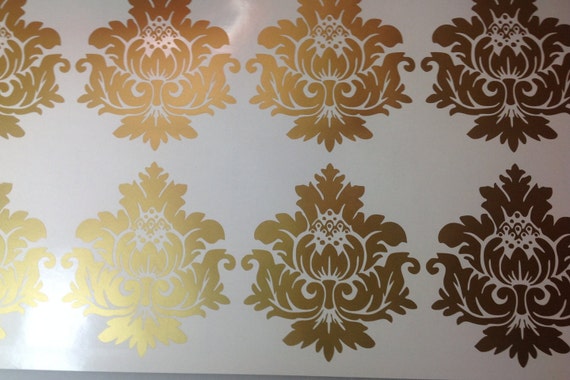 Gold Wallpaper Stickers | gold vinyl wall decals scroll damask wall pattern 10 graphics Gold Wallpaper Stickers | gold vinyl wall decals scroll damask wall pattern 10 graphics