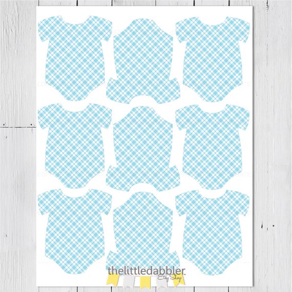 Printable Baby One-Piece Onesie Tags PDF by thelittledabbler