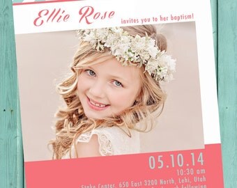 Baptism Invitation, LDS baptism invite, LDS baptism invitation, digital down load