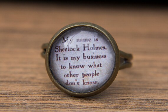 Sherlock Holmes citation bague citation de Sherlock Holmes