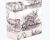 Christmas Wrapping Paper Roll |  Vintage Reindeer Christmas Custom Gift Wrap In Two Sizes. More Color Combinations Available