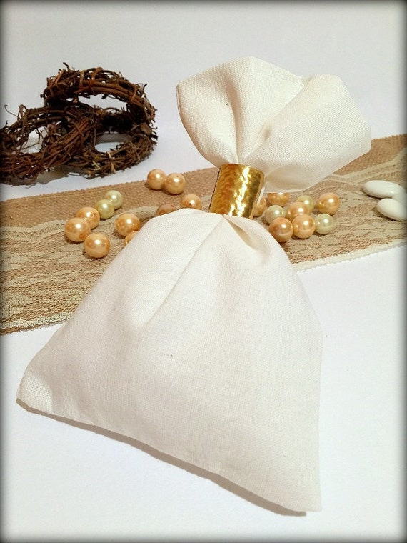 Linen gift Favor bag.Modern wedding favor bag.Linen gift
