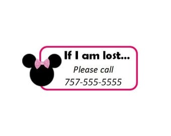 Set of 8+ Custom Temporary Tattoos - Emergency Contact Info / If Lost