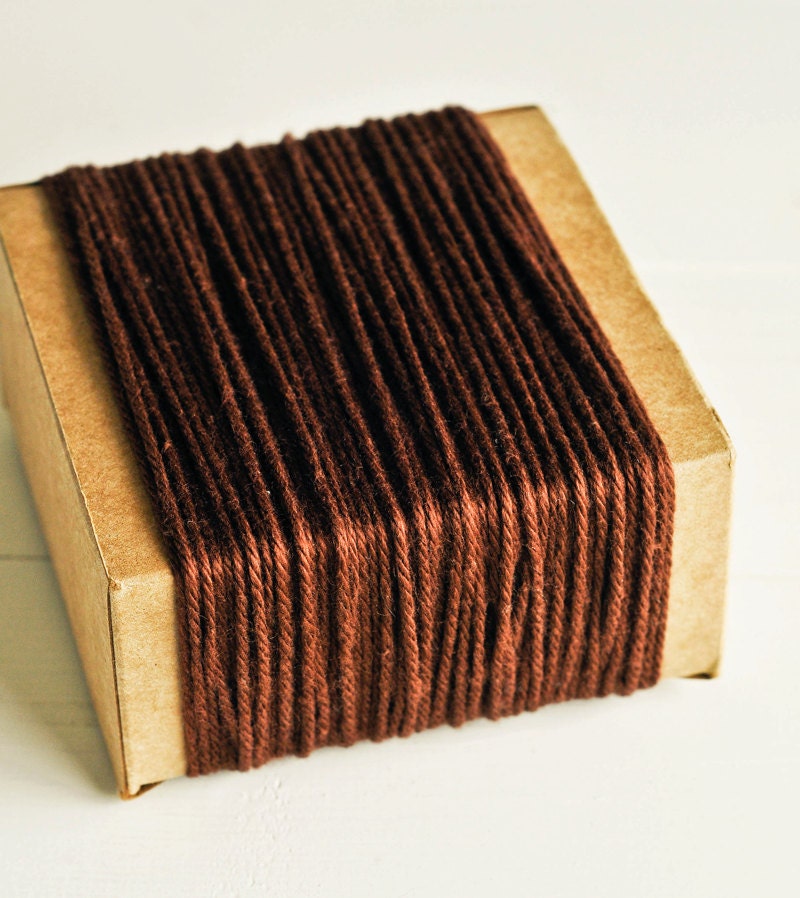 Thick Cotton Twine in Walnut Brown 10 Yards Packaging Gift