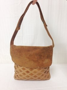 Free Ship purse Vintage Distressed Leather Tan Brown Purse Shoulder Bag