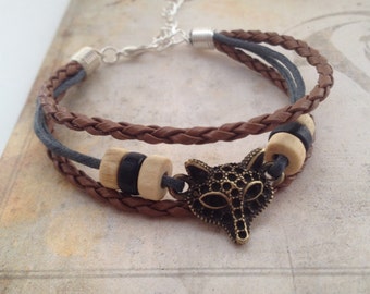 Fox Bracelet - Bohemian Bracelet - Native American Bracelet - Boho Bracelet - surf bracelet - tribal bracelet