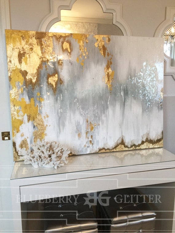 and  with glitter Painting Ombre painting glass Ikat Glass Gray, Resin Glitter Gold Silver,
