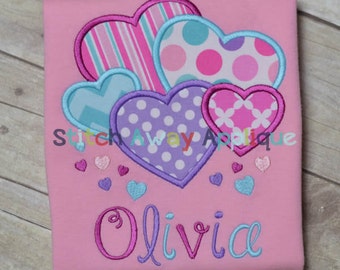 Lots of Hearts Valentine's Machine Applique Design