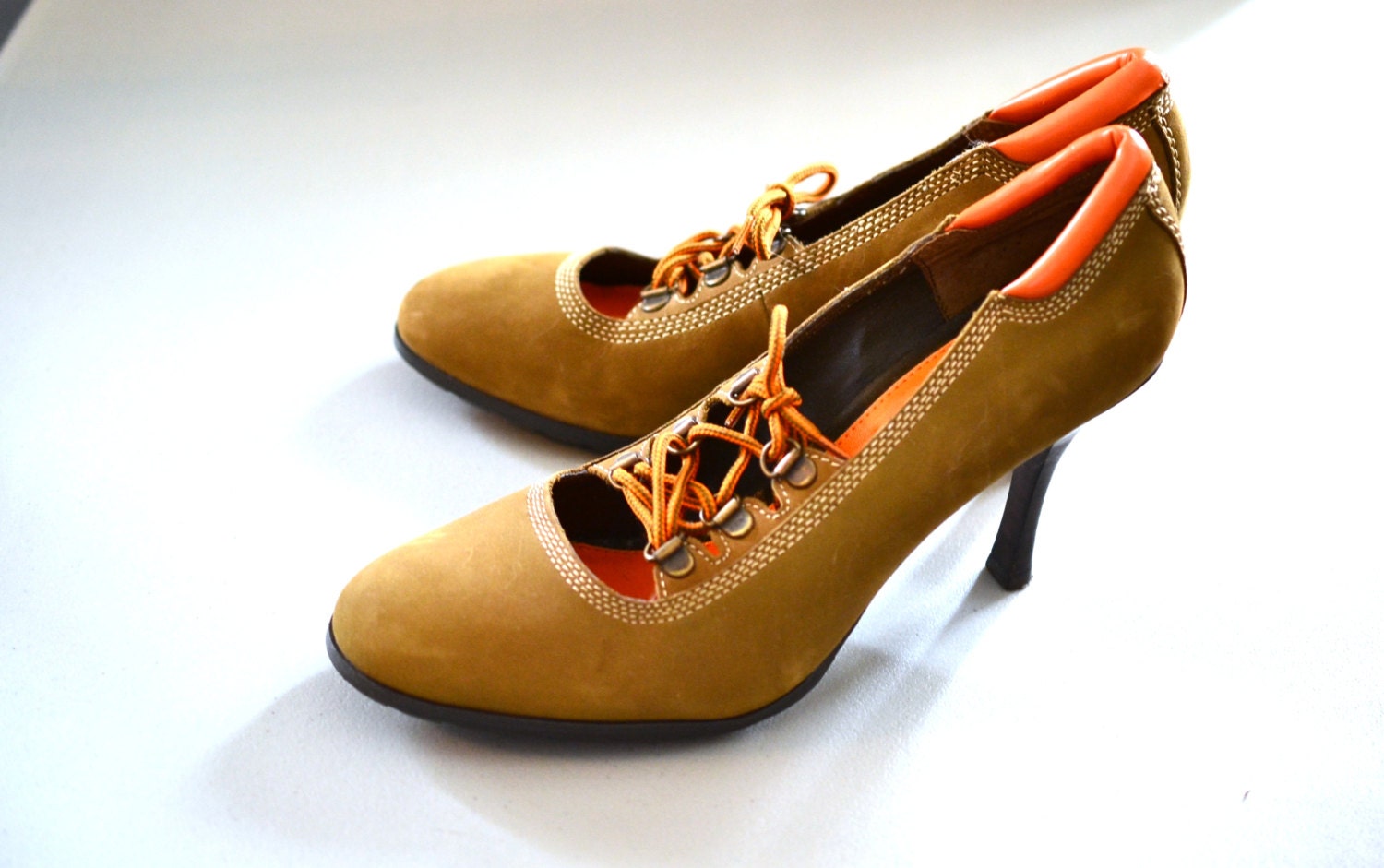 NOS Baker's Construction Boot High Heels Timberland Heels