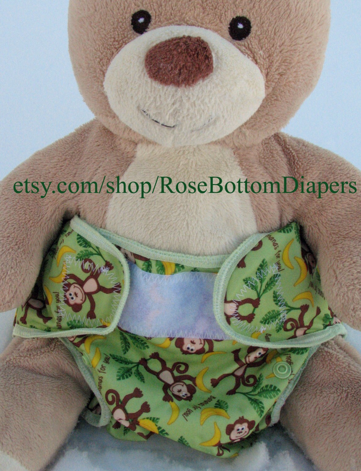 monkeys cloth diaper cover with gussets waterproof PUL small