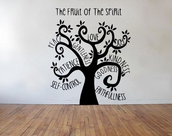 Download Fruit of the Spirit Tree Galatians 5 Vinyl Wall Decal