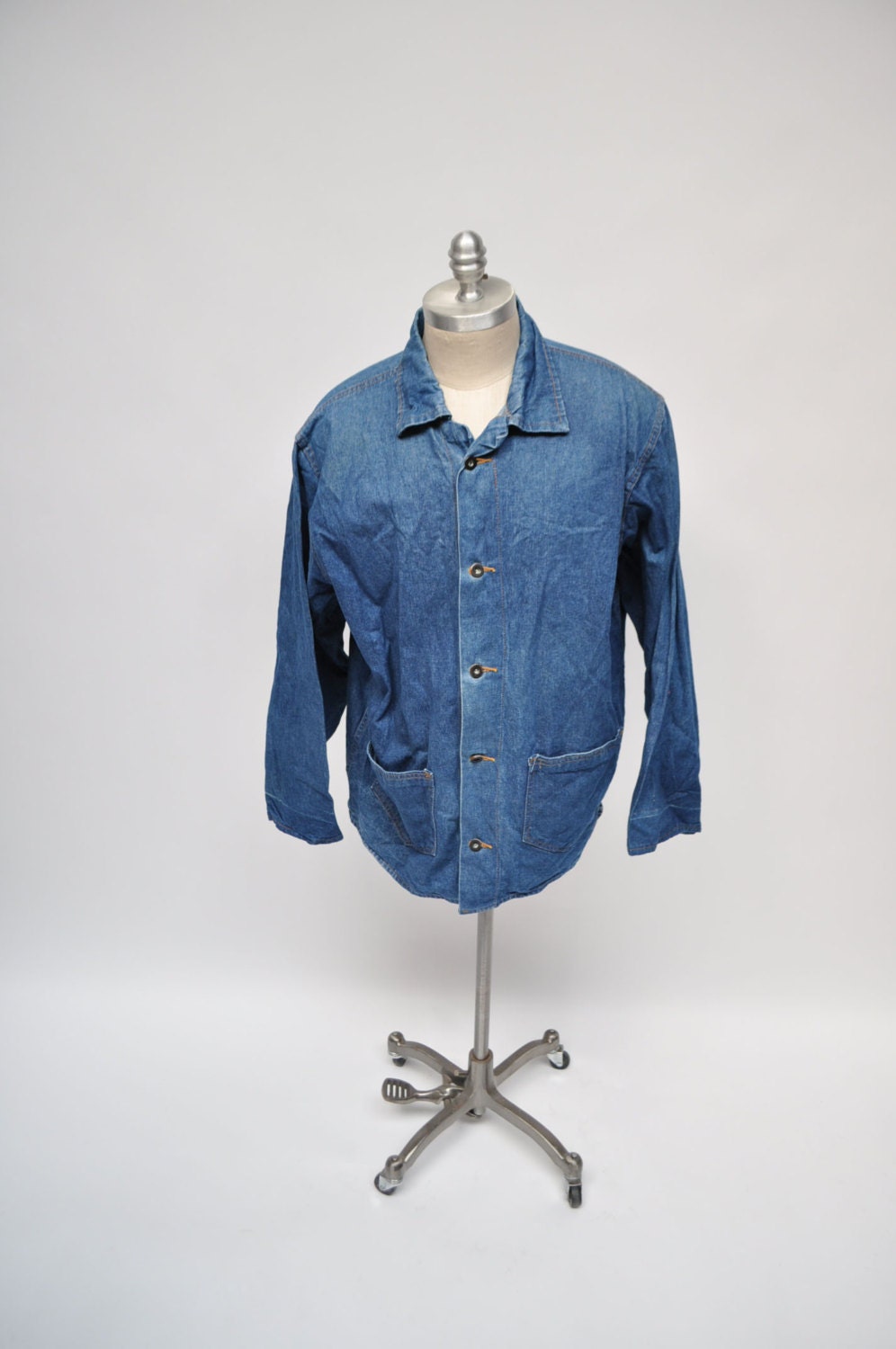 vintage denim jacket PRISON pelican bay work wear size 44