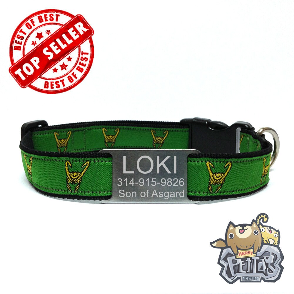 Happy Pet Collar LOKI Personalized Dog Collars w/ FREE
