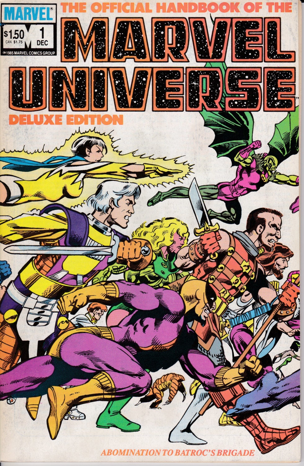 the official handbook of the marvel universe for sale
