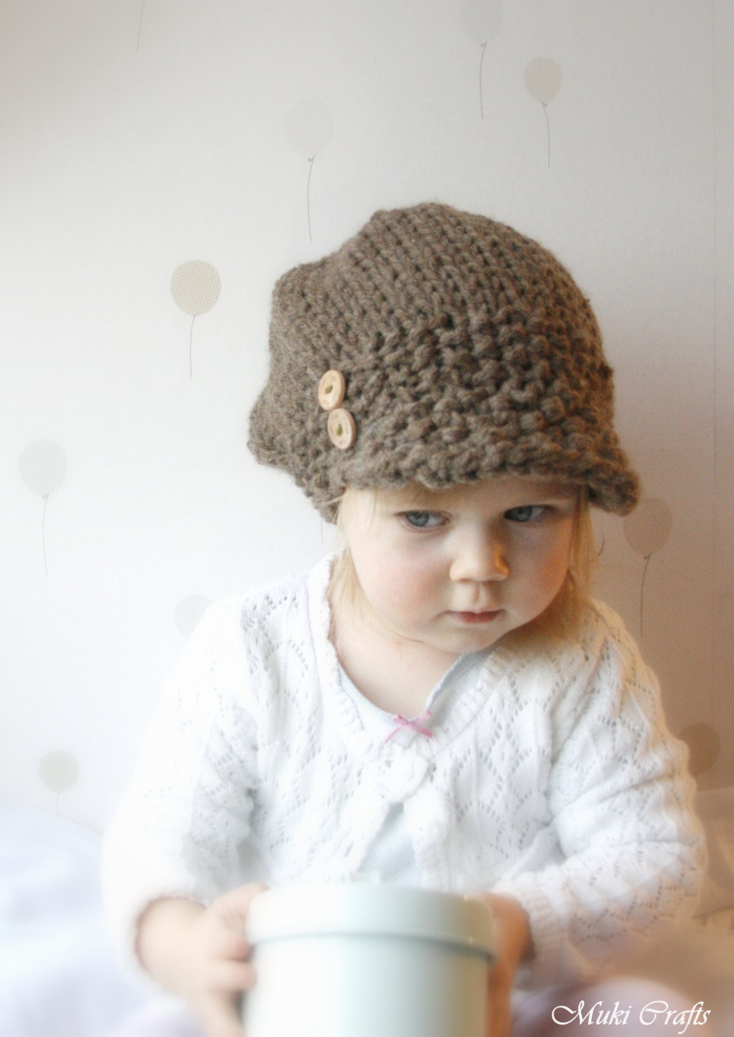 KNITTING PATTERN newsboy cap hat Morgan toddler child