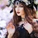 Ready to Ship beautiful Vampire Headdress Flower Trim Faux Horns Headpiece