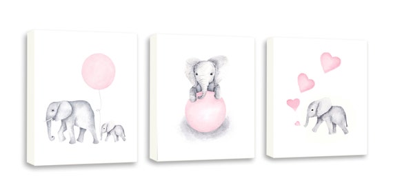 Elefant kinderzimmer dekor baby rosa von thedaisyfields auf etsy