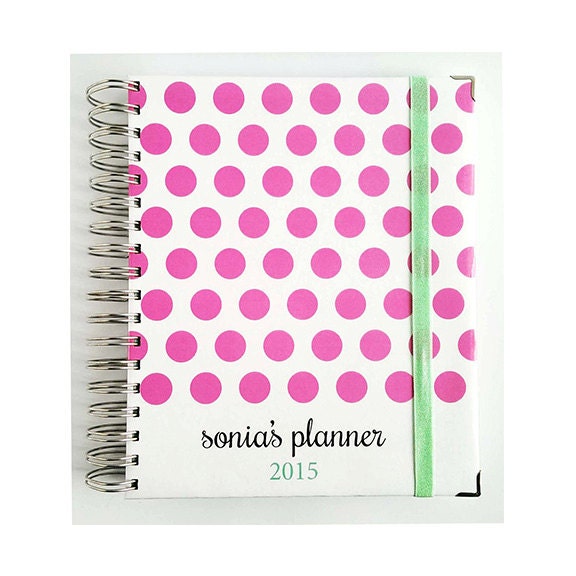 2015 Hard Cover Weekly Planner Starts On Any by LotusPaperCo
