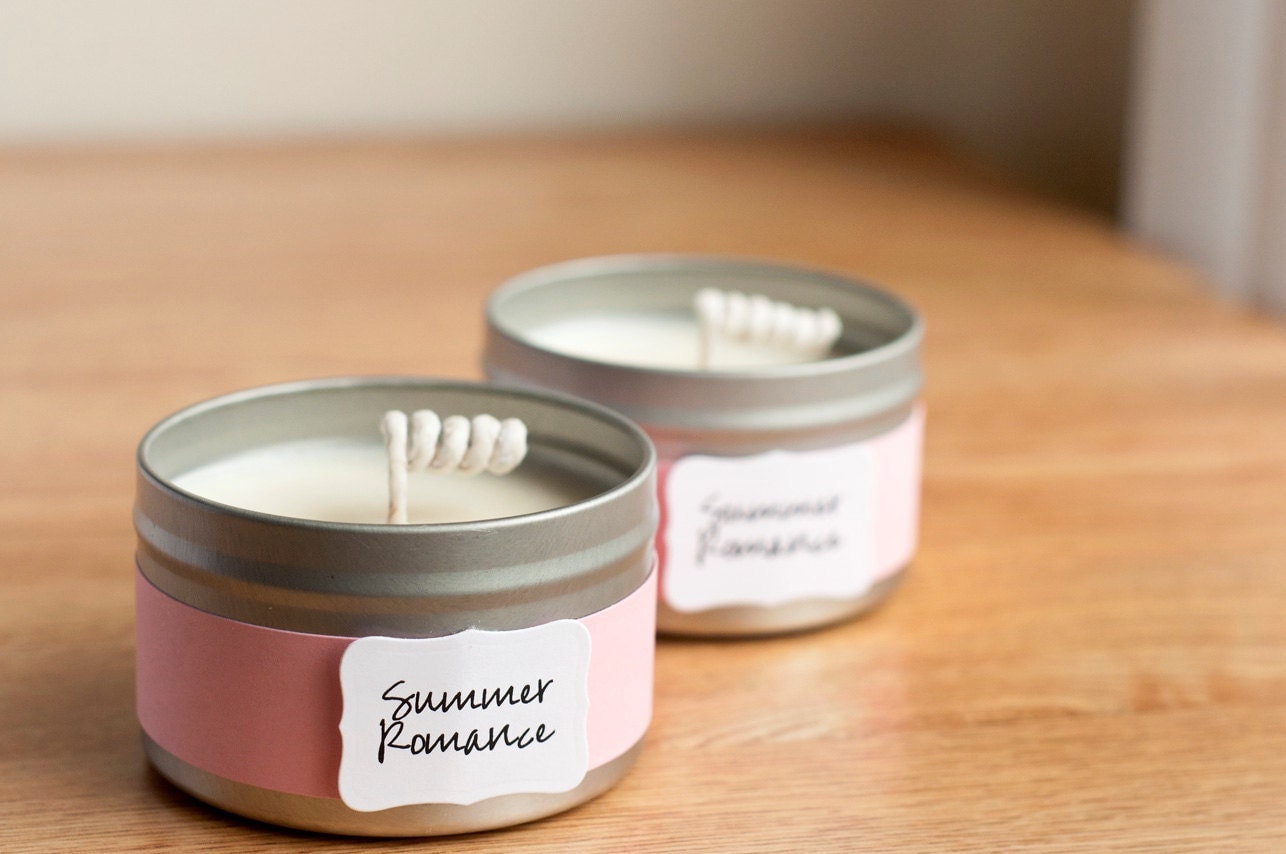 On SALE Handmade Soy Wax Candles Candle Tins 8oz Soy Candles Home