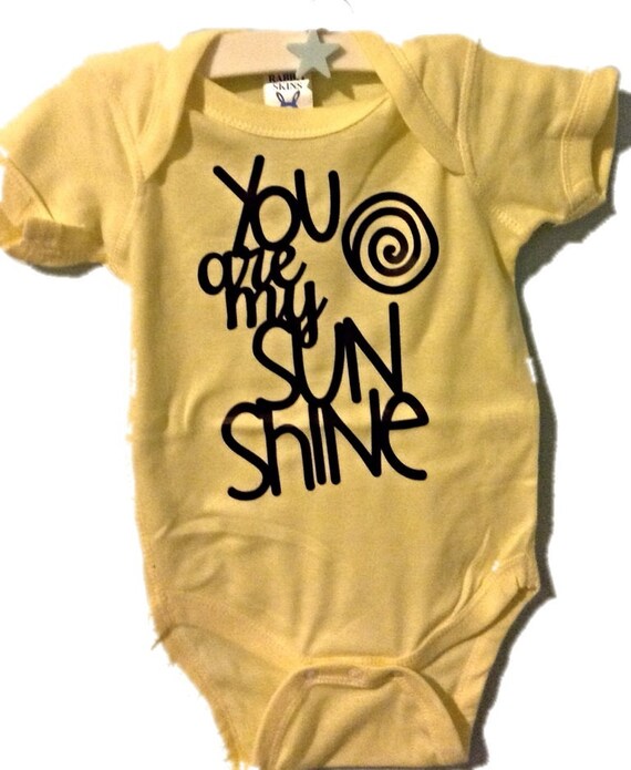 You Are My Sunshine baby bodysuit onesie the perfect gender neutral ...