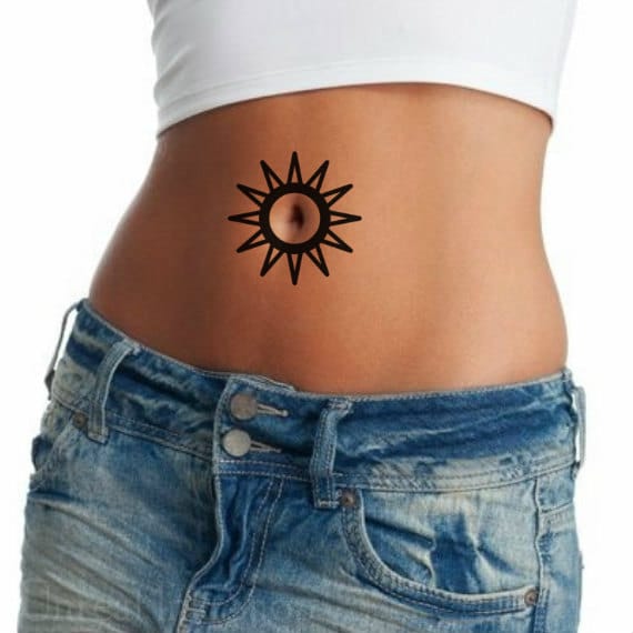 Articoli simili a Tatuaggio temporaneo Bellybutton tatuaggio tatuaggio