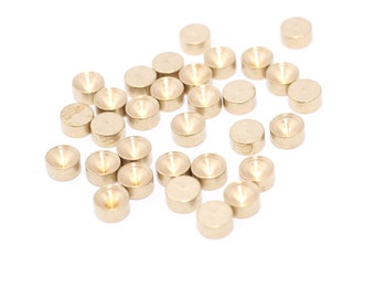 50 Pcs Raw Brass Settings (4x2mm) - Tiny little Charms , Raw Brass Findings - PA5