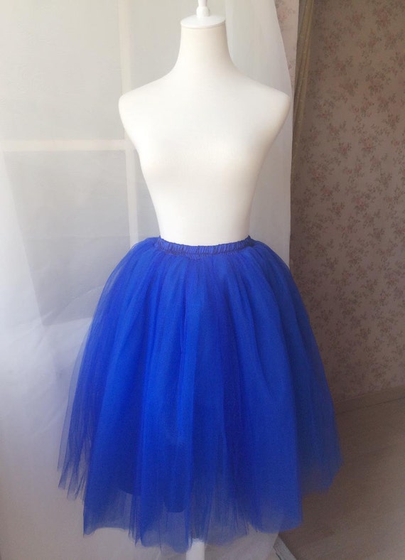 Full Puffy Tutu Skirt Tea Length Tutu Skirt Cobalt By Magic1668 7058