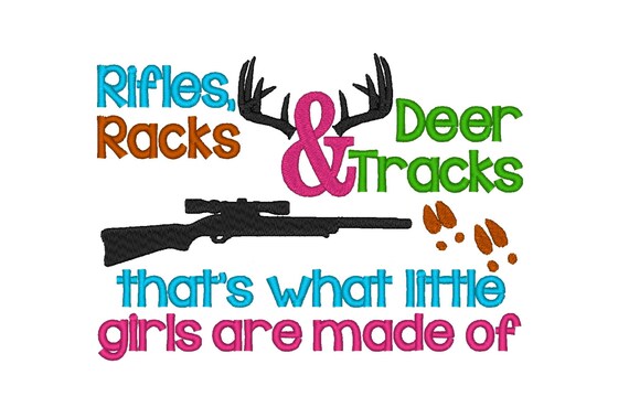 Rifles Racks Deer Tracks Little Boys Wall Decal Vinyl