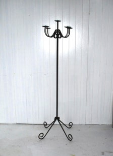 Vintage wrought iron candelabra 5'6