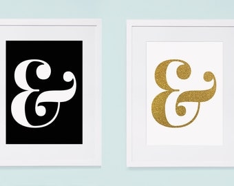 Ampersand Wall Art gold ampersand | etsy Ampersand Wall Art gold ampersand | etsy