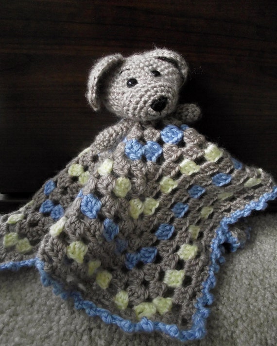 Items similar to Crochet Lovey Puppy Blanket Ready to Ship! on Etsy