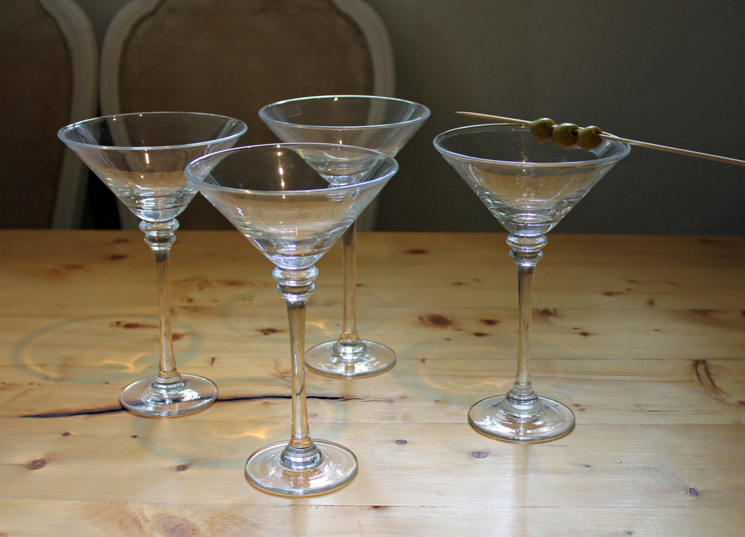 Large Beautiful Krosno Martini Glasses Set of by DonnitaLovesLife
