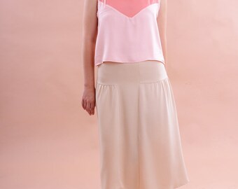 Pink top, Sale 50% off, Pastel pink shirt, tie strap top, crop top, adjustable strap, sheer top, pastel clothing, summer tank tops, girly