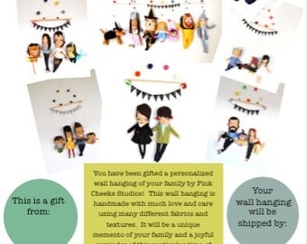 Gift Certificate for Wall Hanging (Family Wall Hanging)