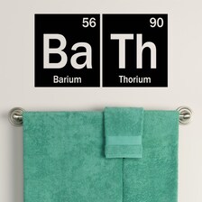 curtain cotton table periodic shower Periodic Bath Table for Decor, Element Decal, decals Bathroom science