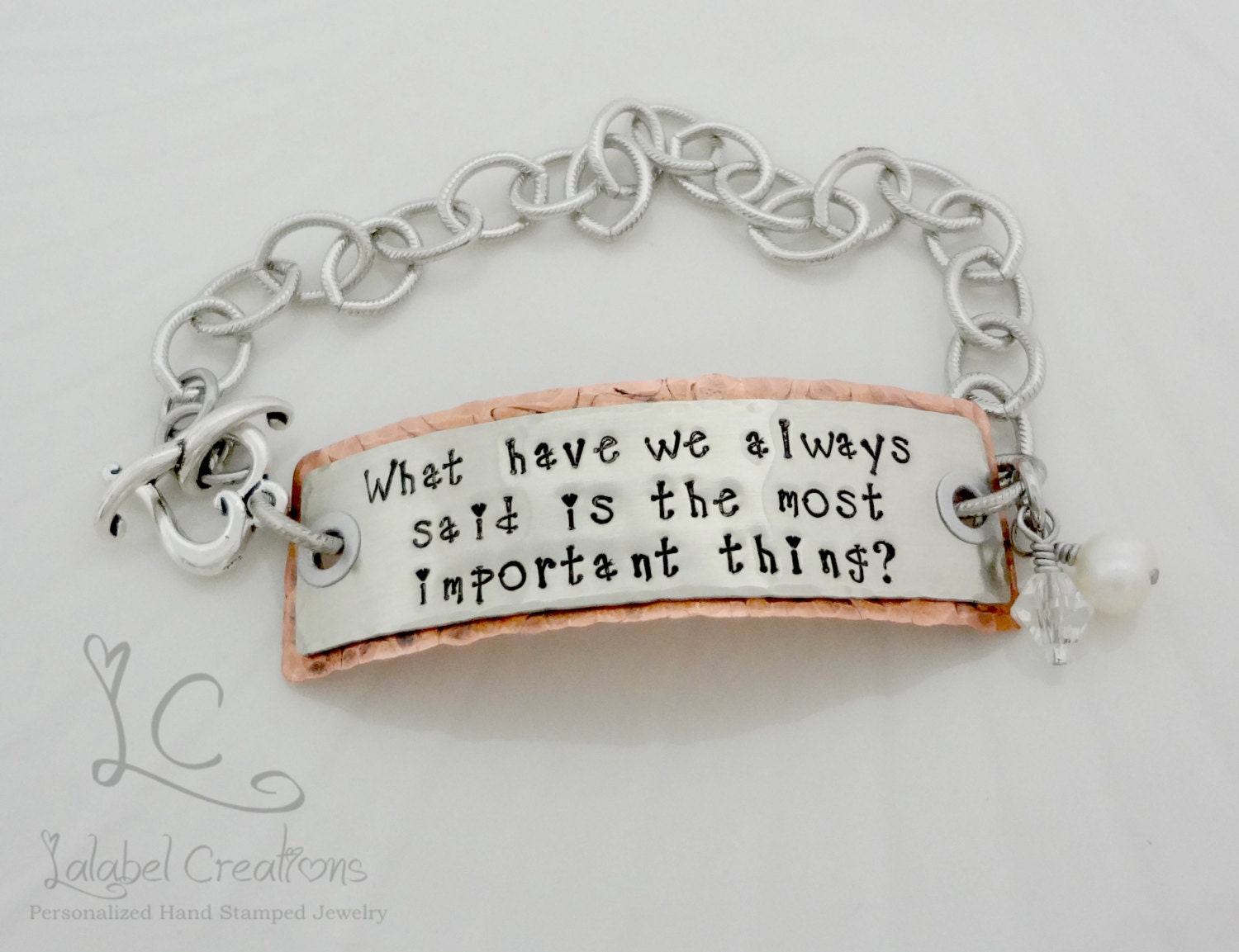 Custom Stamped Bracelet Hand Stamped Bracelet Personalized