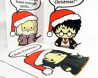 SALE 25% off! - Wizard Harry and Friends - Christmas Cards