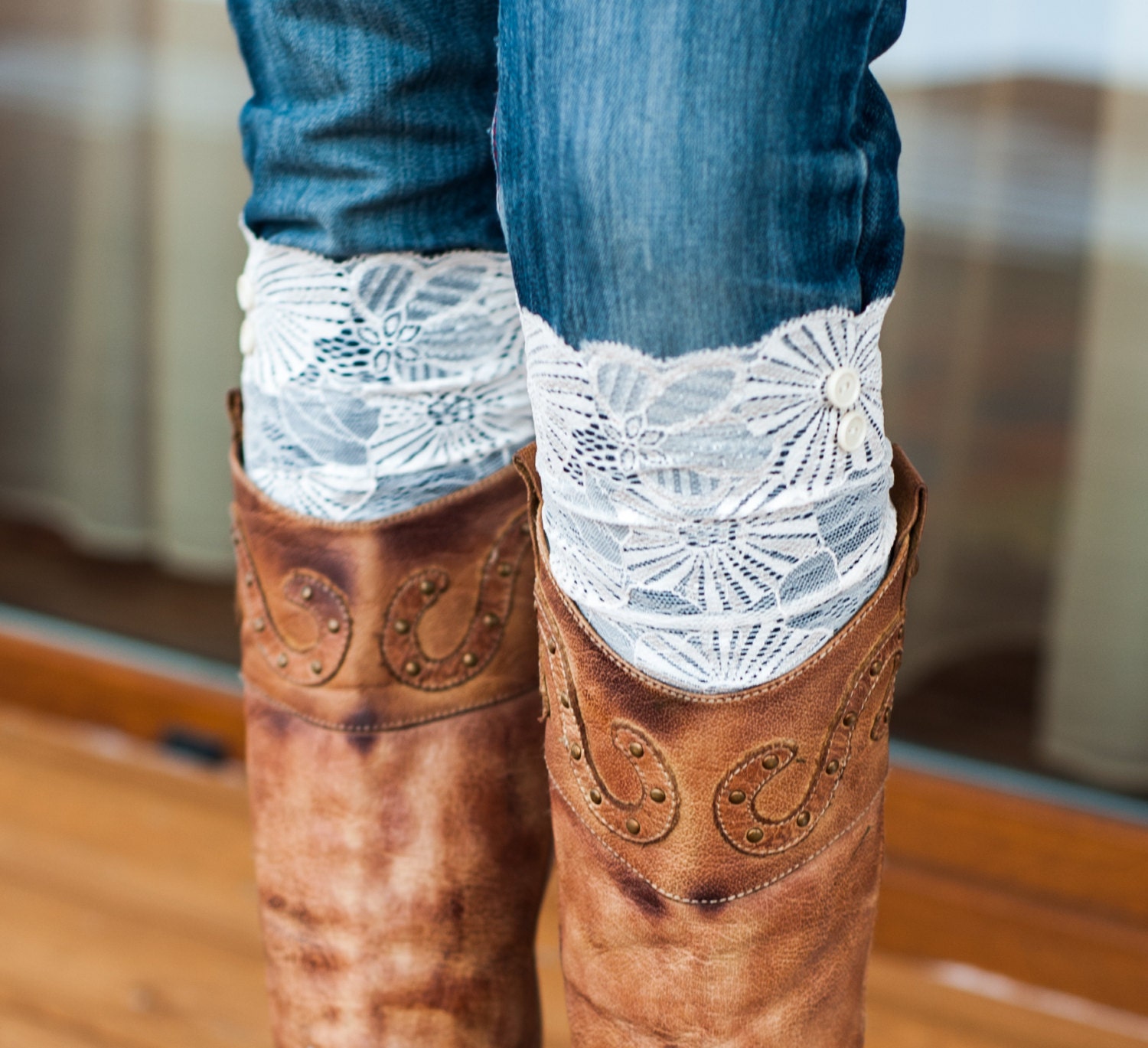lace cuff boot socks