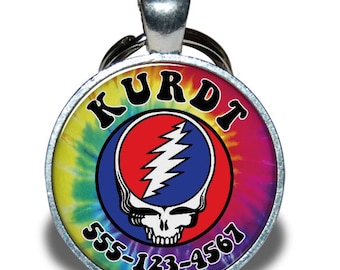 Pet ID Tag - Grateful Dead Skull *Inspired*