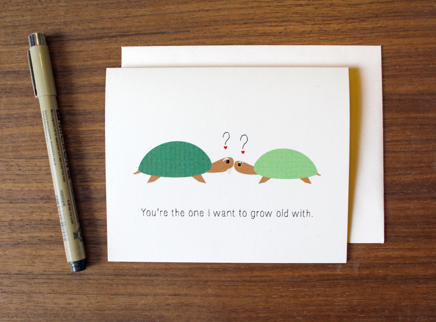 Cute Anniversary Card You're The One I Want To Grow Old