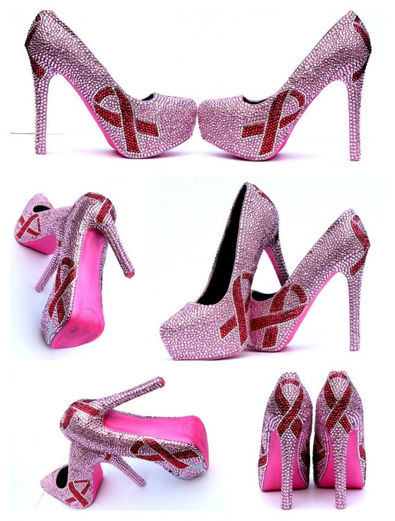 pink ribbon heels