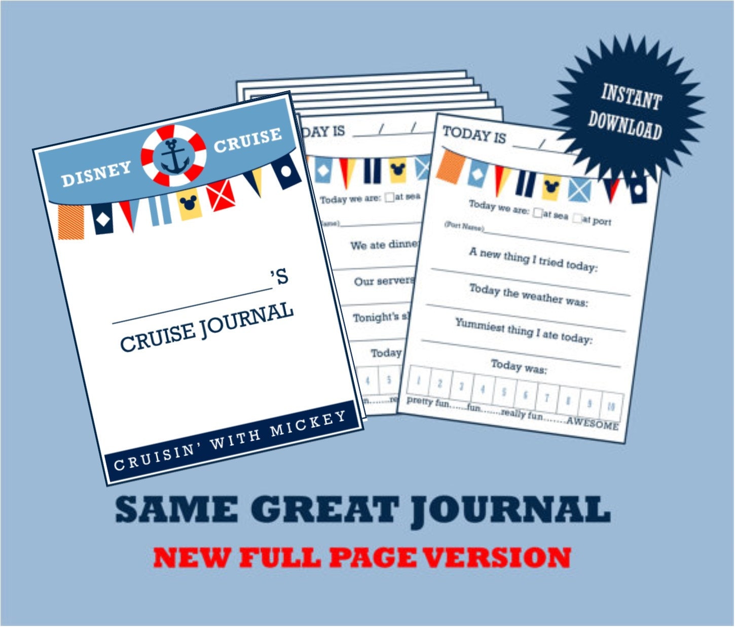 PRINTABLE Disney Cruise Journal